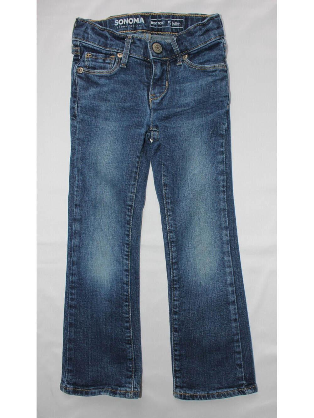 Sonoma Girls Bootcut Jeans Size 5 Slim Adjustable Waist Denim GSD922